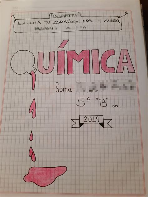 Idea De Portada Para Qu Mica Libreta De Apuntes Portadas Para