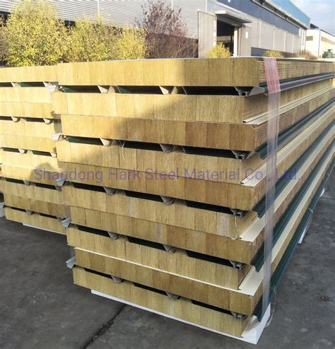 Fireproof Rockwool Rock Wool Glasswool Sandwich Wall Panel Roof Panel