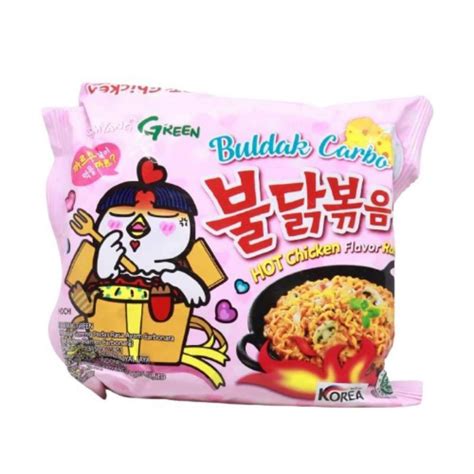 Jual Samyang Carbonara Buldak Spicy Hot Chicken Ramen 130 Gr Green Logo Halal Shopee Indonesia