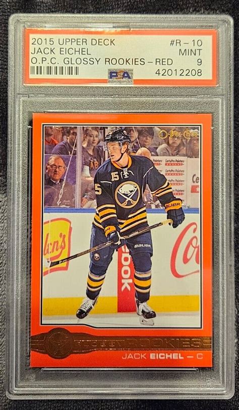 Upper Deck O Pee Chee Glossy Red Jack Eichel Rc R Psa Graded