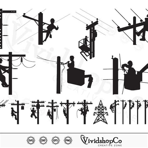 Lineman Svg Files Etsy