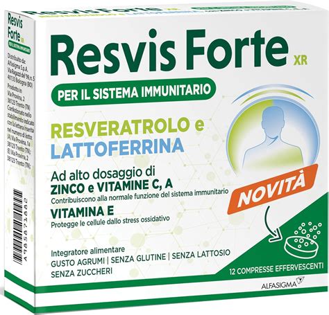 Resvis Forte Xr Integratore Alimentare Di Resveratrolo E Lattoferrina