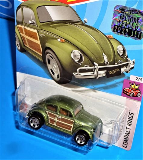 Hot Wheels Factory Set Compact Kings Volkswagen Beetle Green Contemporary Manufacture