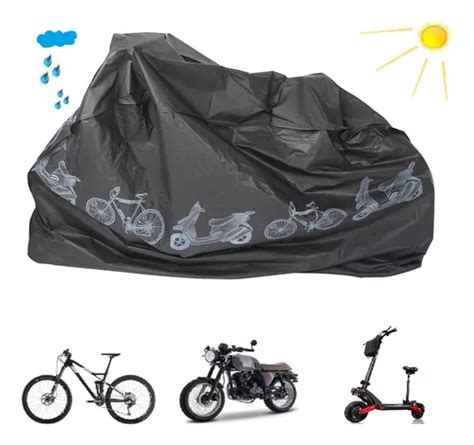 Funda Impermeable Antipolvo Anti Uv Para Bicicleta Negro Mercadolibre