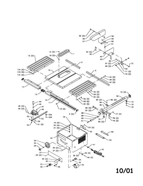 Delta Table Saw Parts Diagram