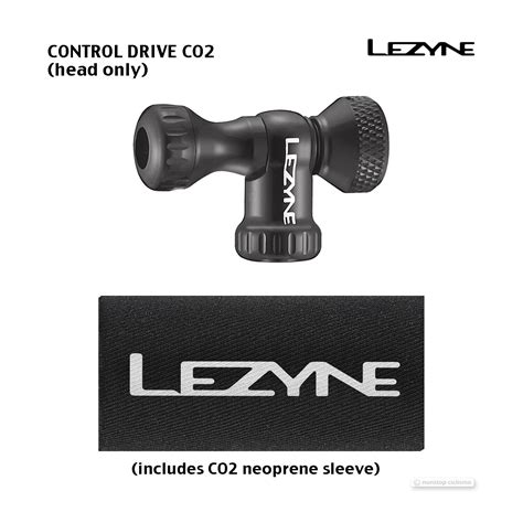 Lezyne Control Drive Co Inflator Schrader Presta Valve Head Only