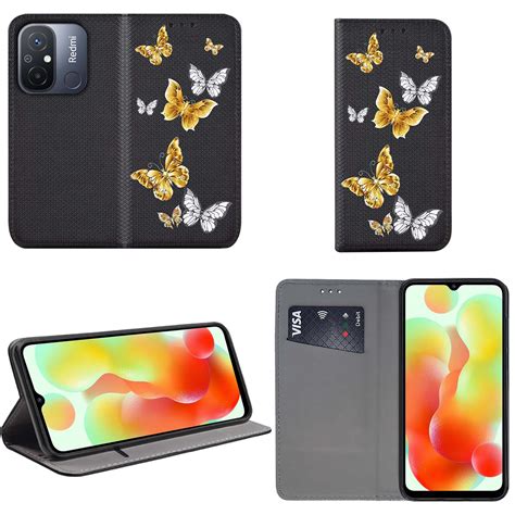 Etui Do Xiaomi Redmi C Zamykane Malowane Wz R Motylki Szk O