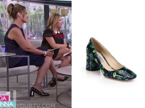 The Today Show June 2019 Savannah Guthrie S Floral Block Heels Shop Your Tv