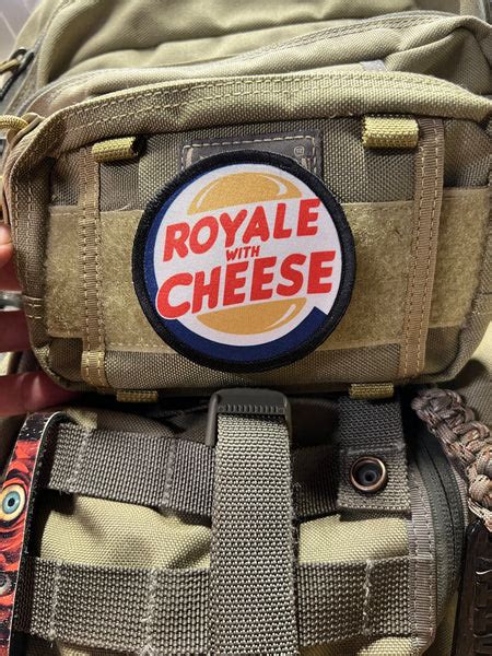 Royale With Cheese Morale Patch Custom Velcro Morale Patches