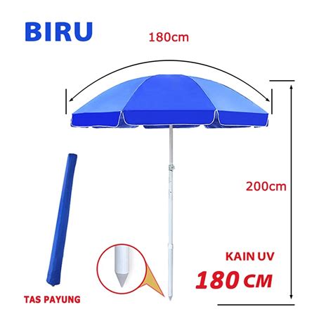 Jual Payung Tenda 200CM Payung Pantai 180CM Payung Taman Cafe