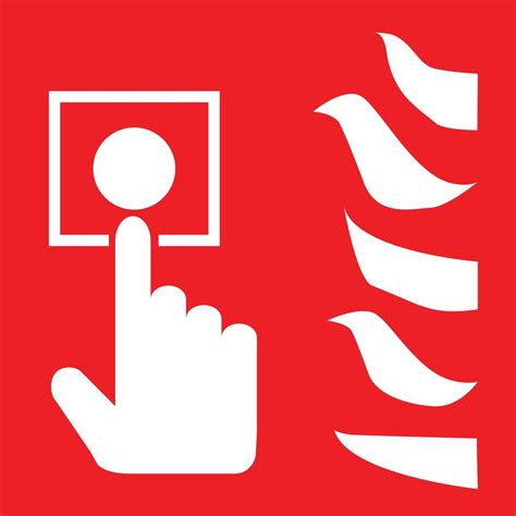 Fire Emergency Icon On White Background Fire Safety Sign Fire Alarm