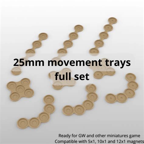 25mm Bases Movement Tray For Miniature Games By Howell Makerworld