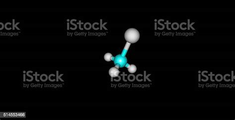 Chloromethane Molecular Structure Isolated On Black Stock Photo - Download Image Now - iStock