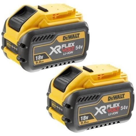 Dewalt Dcb V V Xr Flexvolt Ah Li Ion Battery Twin Pack