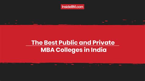 Top Public And Private Mba Colleges In India In Mba Rankings