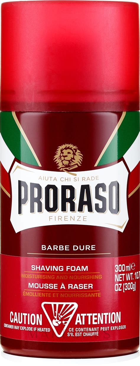 Espuma de afeitar con manteca de karité y sándalo Proraso Red Shaving