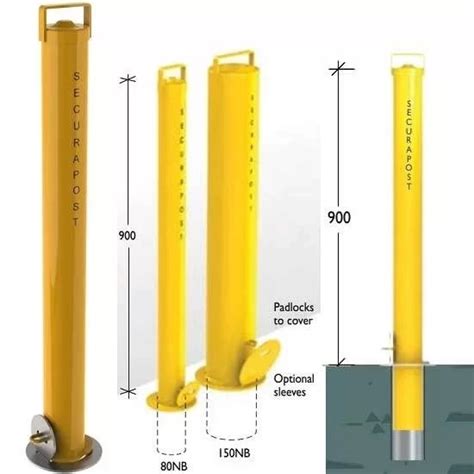 Securapost 80NB Padlock Removable Bollards - Sydney Core Drilling