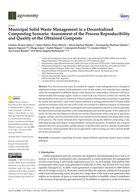 PDF Municipal Solid Waste Management In A Decentralized Composting