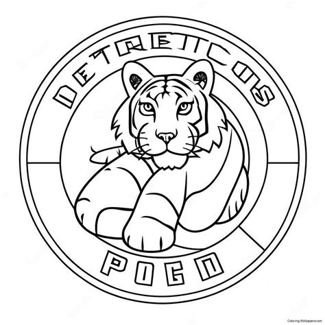 Detroit Tigers Logo Coloring Page 56163 44432