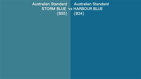 Australian Standard Storm Blue Vs Harbour Blue Side By Side Comparison