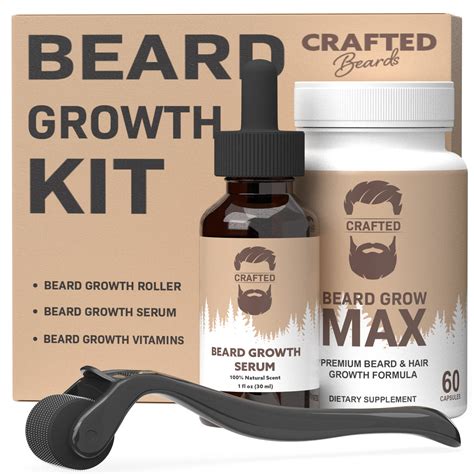 Buy Crafted Beard Growth Kit Grow A Thicker Fuller Beard Beard