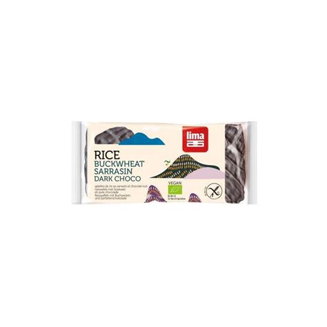 Galettes de riz et sarrasin nappé chocolat noir BIO Lima 90 g La