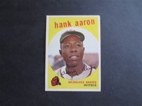 Lot Detail Topps Hank Aaron Baseball Card In Beautiful Condition