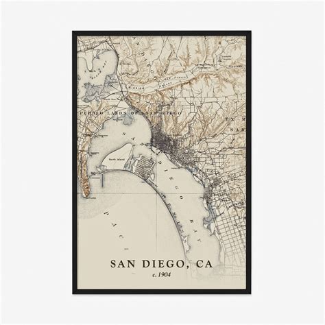 San Diego Map Historic Topographic Map 1904 Historic Map | Etsy