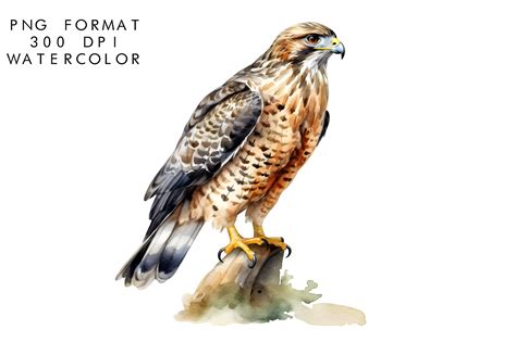 Watercolor Hawk Sublimation Graphic By WatercolorByKr Creative Fabrica