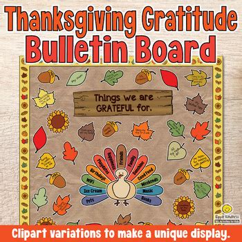 THANKSGIVING Turkey BULLETIN BOARD KIT Gratitude Leaves Kindness SEL