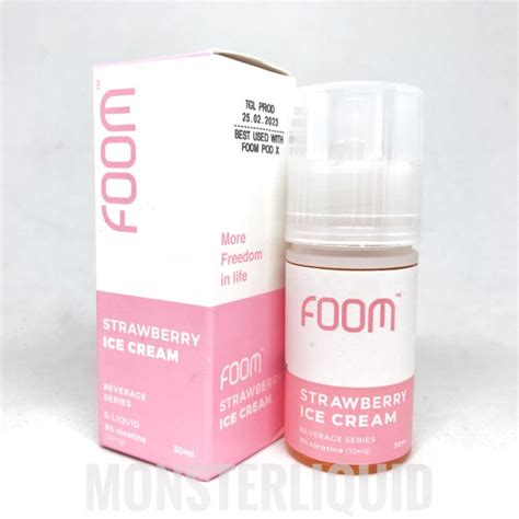 Jual Salt Nic Foom Strawberry Ice Cream By Foom Lab Mg Ml