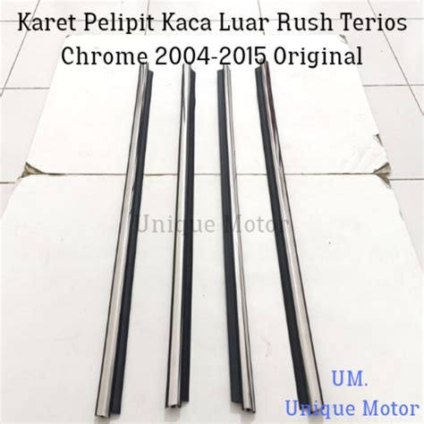 Jual Karet Pelipit Kaca Luar Rush Terios Chrome 2004 2015 Original