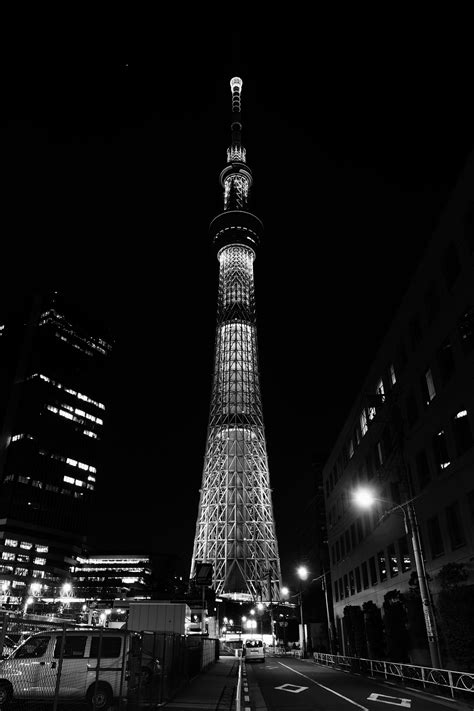 Papel de parede Japão monocromático cidade Paisagem urbana noite