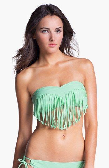 Roxy Surf Essentials Fringe Bandeau Bikini Top Nordstrom Roxy