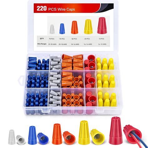 Amazon Nilight 220PCS Wire Screw Caps Kit 5 Sizes Electrical Wire