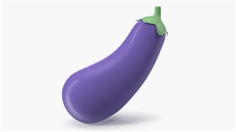 Eggplant Emoji 3d Model 24 3ds Blend C4d Fbx Max Ma Lxo Obj