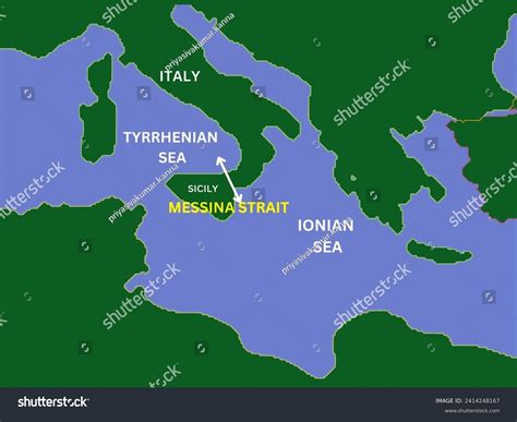 Messina Strait Map: Over 4 Royalty-Free Licensable Stock Illustrations ...