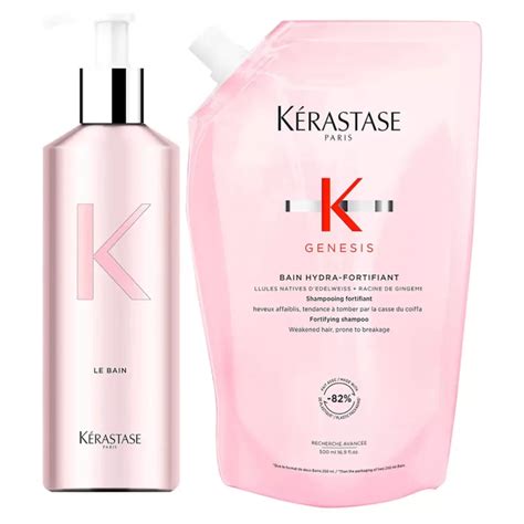 Kérastase Genesis Aluminium Bottle And Shampoo Refill Bundle Lyskin