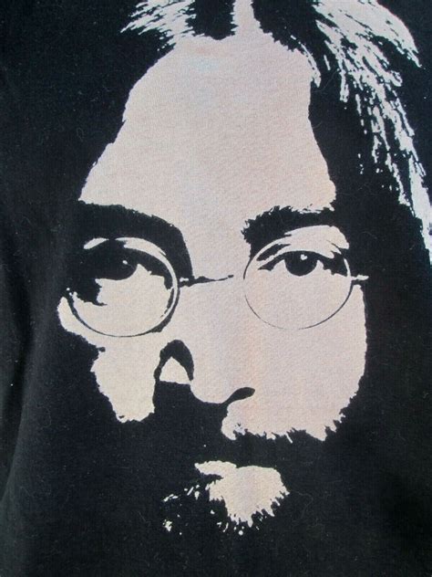 Vtg 2008 John Lennon Imagine T Shirt Black Size Xl Yoko Ono Lennon