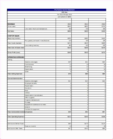 statement template excel excel templates excel templates