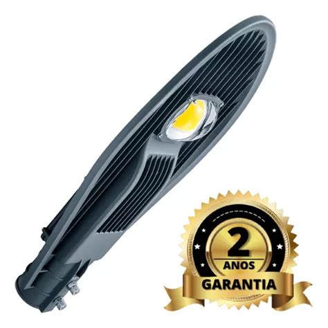 Lámpara pública LED de 50 W cob impermeable carcasa blanca fría