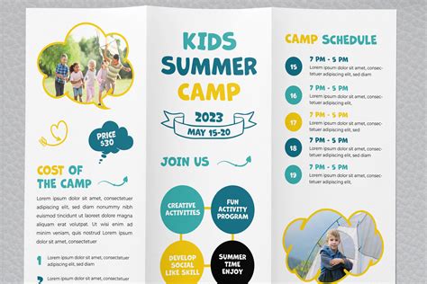 Kids Summer Camp Trifold Brochure | Trifold Brochure 2023 | Kids Summer