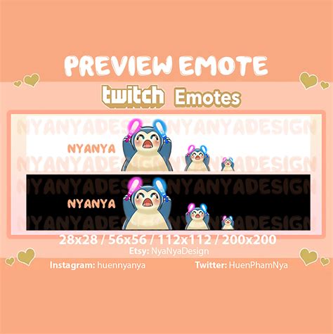 Twitch Animated Emote Kawaii Pokemo Emote Cute Snorlax Etsy Australia