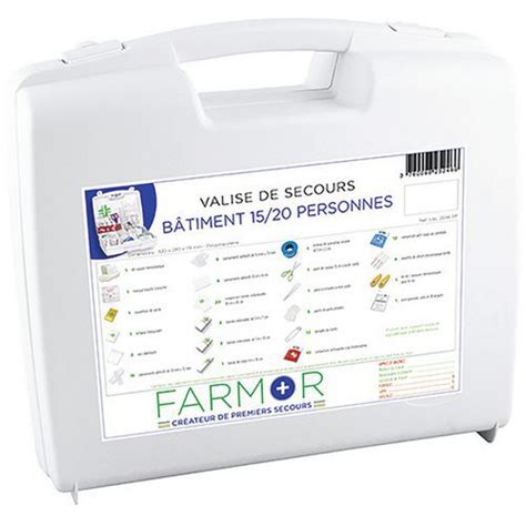 Valise de secours Bâtiment 20 personnes FARMOR Manutan fr