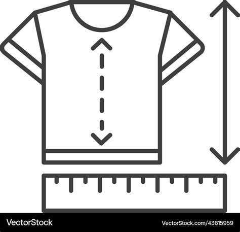 Dimensions and size chart of clothes measurements Vector Image