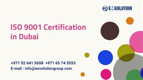 Iso 9001 Certification In Dubai Exsolution Group