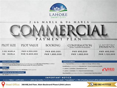 Lahore Smart City New Payment Plan Offers Ease Installment Plans RED