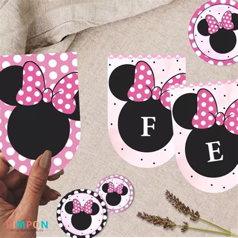 Kit Imprimible Minnie Mouse Rosa Textos Editables Mebuscar Argentina