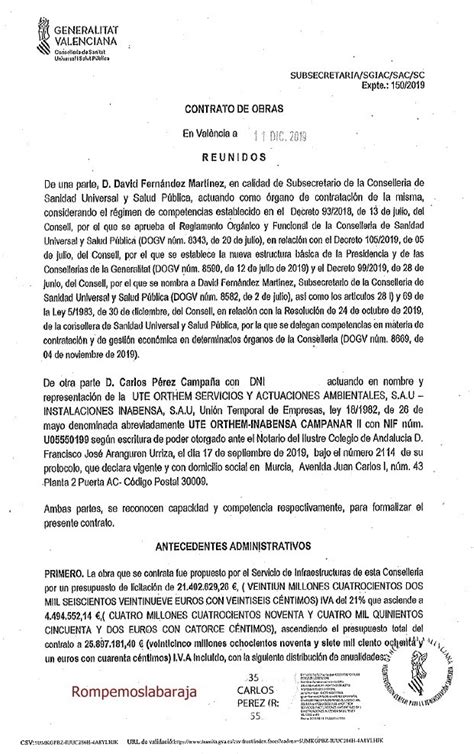 FORMALIZADO EL CONTRATO DE OBRAS PARA LA CONSTRUCCION DEL CENTRO DE