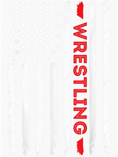 American Flag Wrestling Patriotic Wrestler Wrestle Sticker For Sale